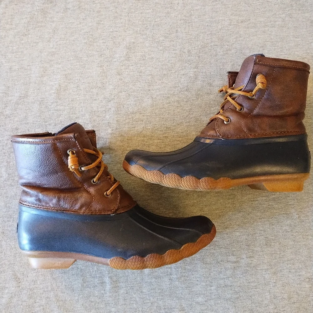 Sperry Top-Sider Saltwater Navy Rain Boots Girl's Sz 6 - Equivalent to Women's 8